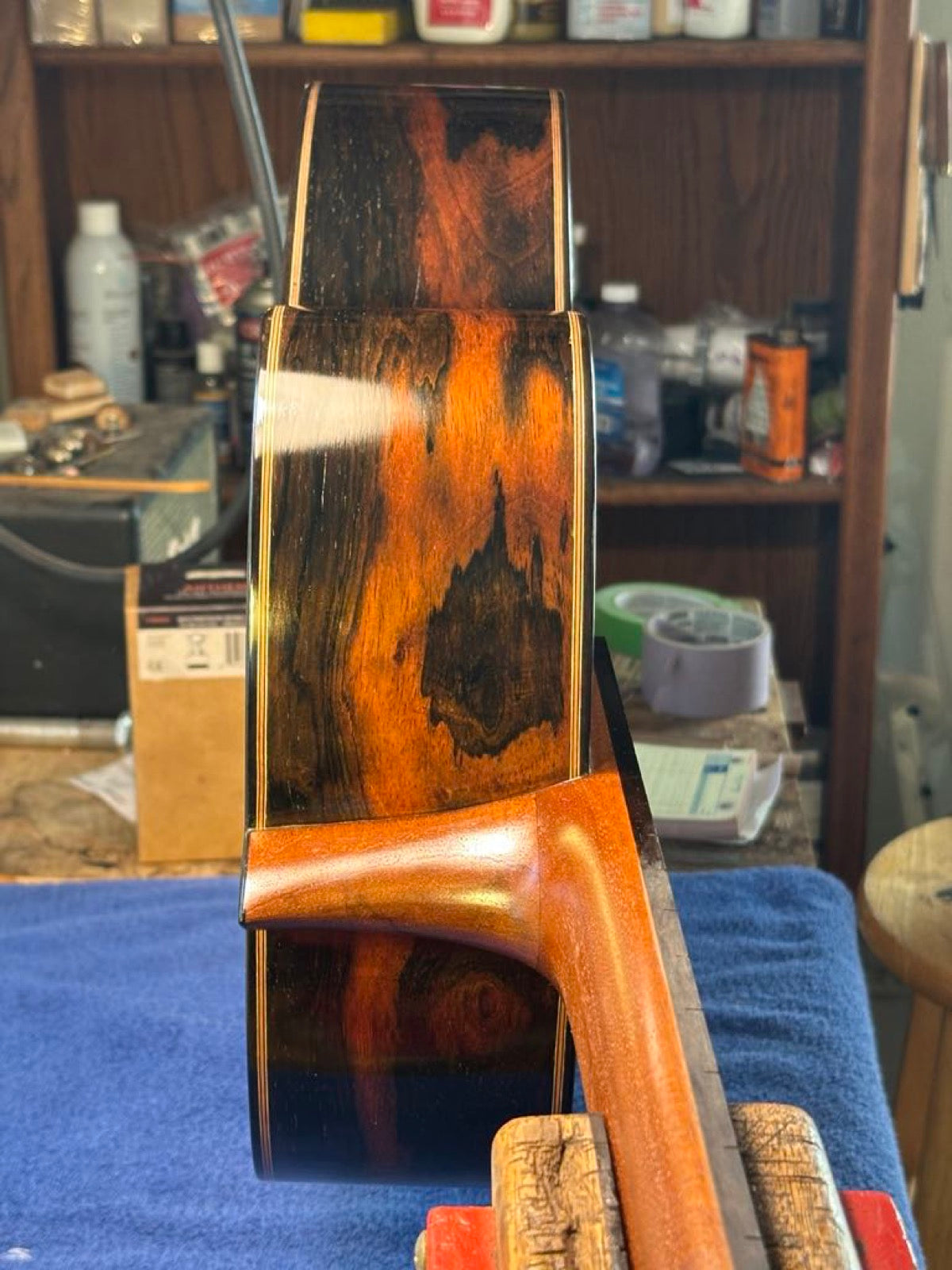 The heel, and that Brazilian rosewood
