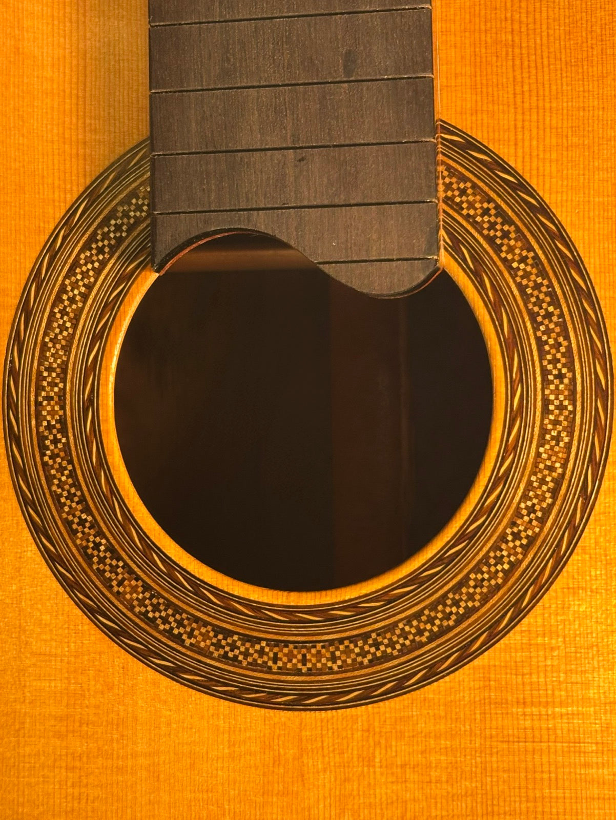 His all wood rosette under polish